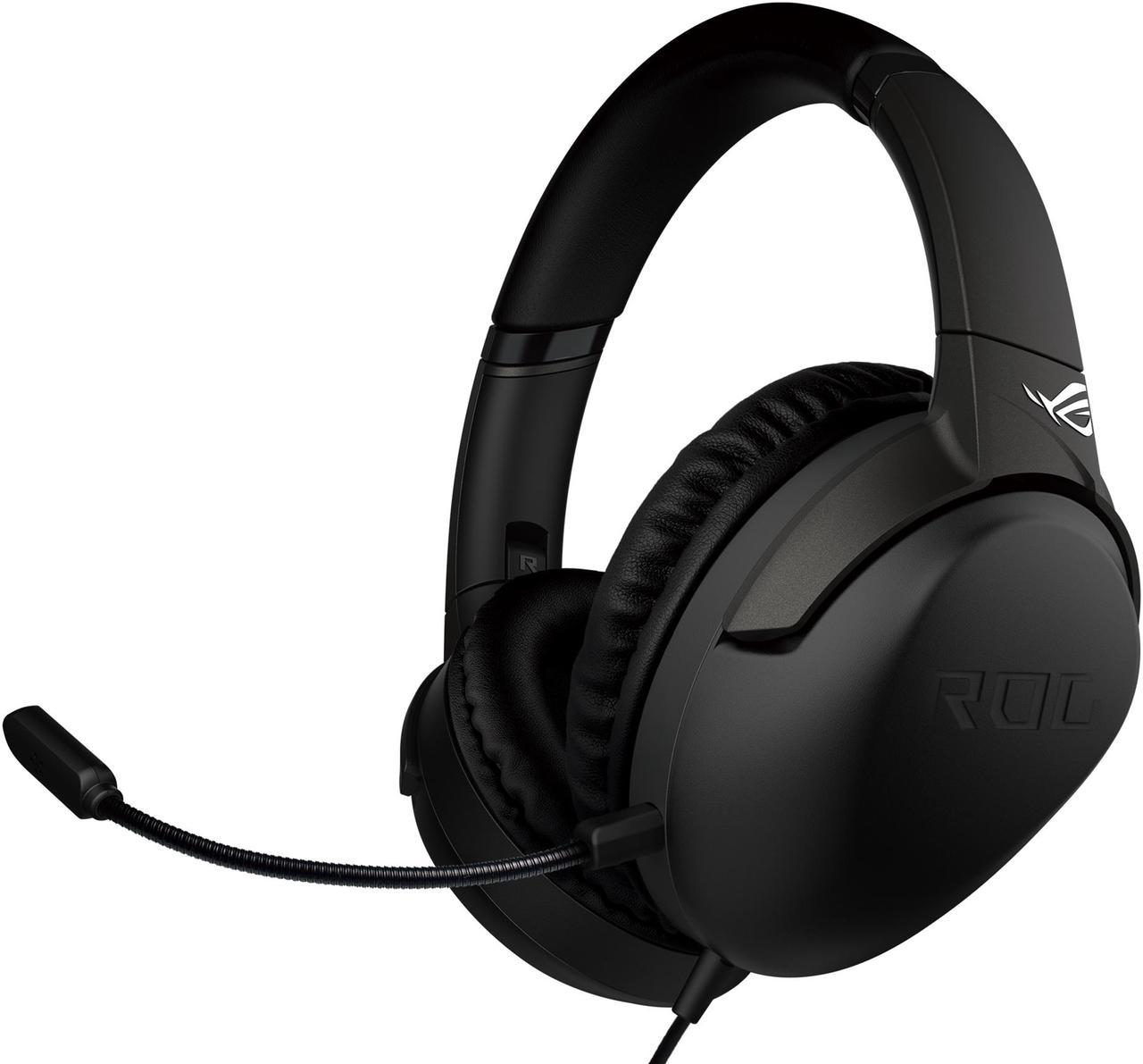 ASUS ROG Strix Go Core Wired Gaming Headset | 3.5mm Connector | Lightweight Design | Over-Ear Headphones for PC, Mac, Nintendo Switch, and PS4, Black, Standard