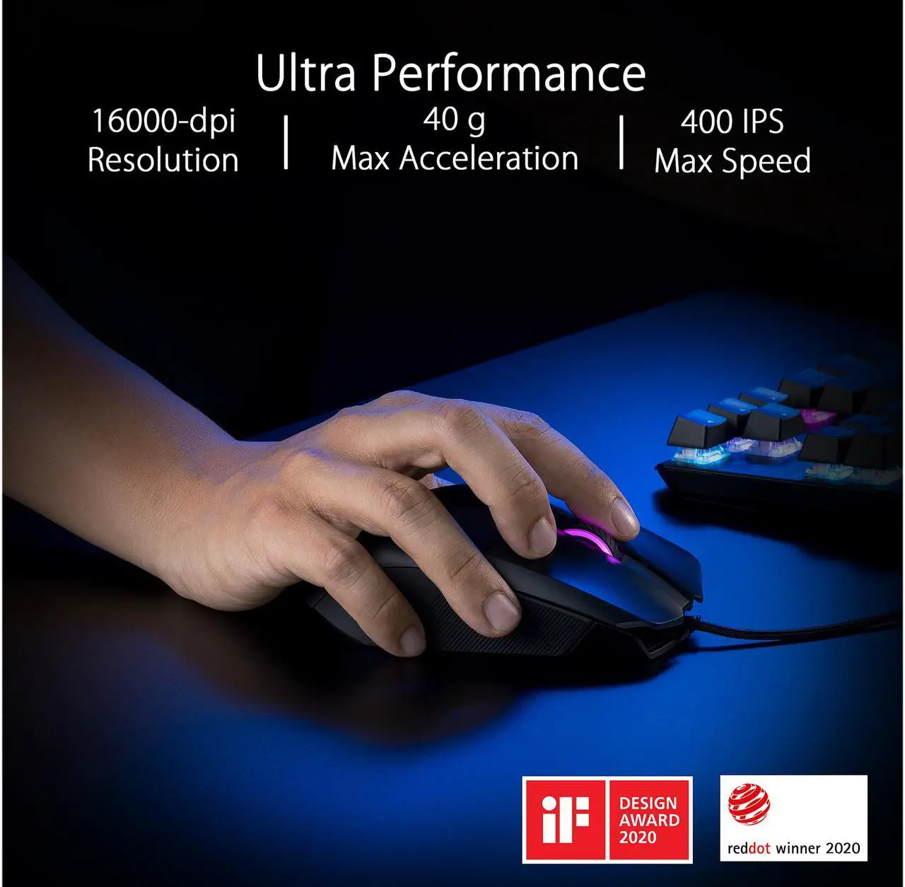 Alt view image 2 of 6 - ASUS P511 ROG Chakram Core Wired Optical Gaming Mouse, Programmable Joystick, 16000 dpi Sensor
