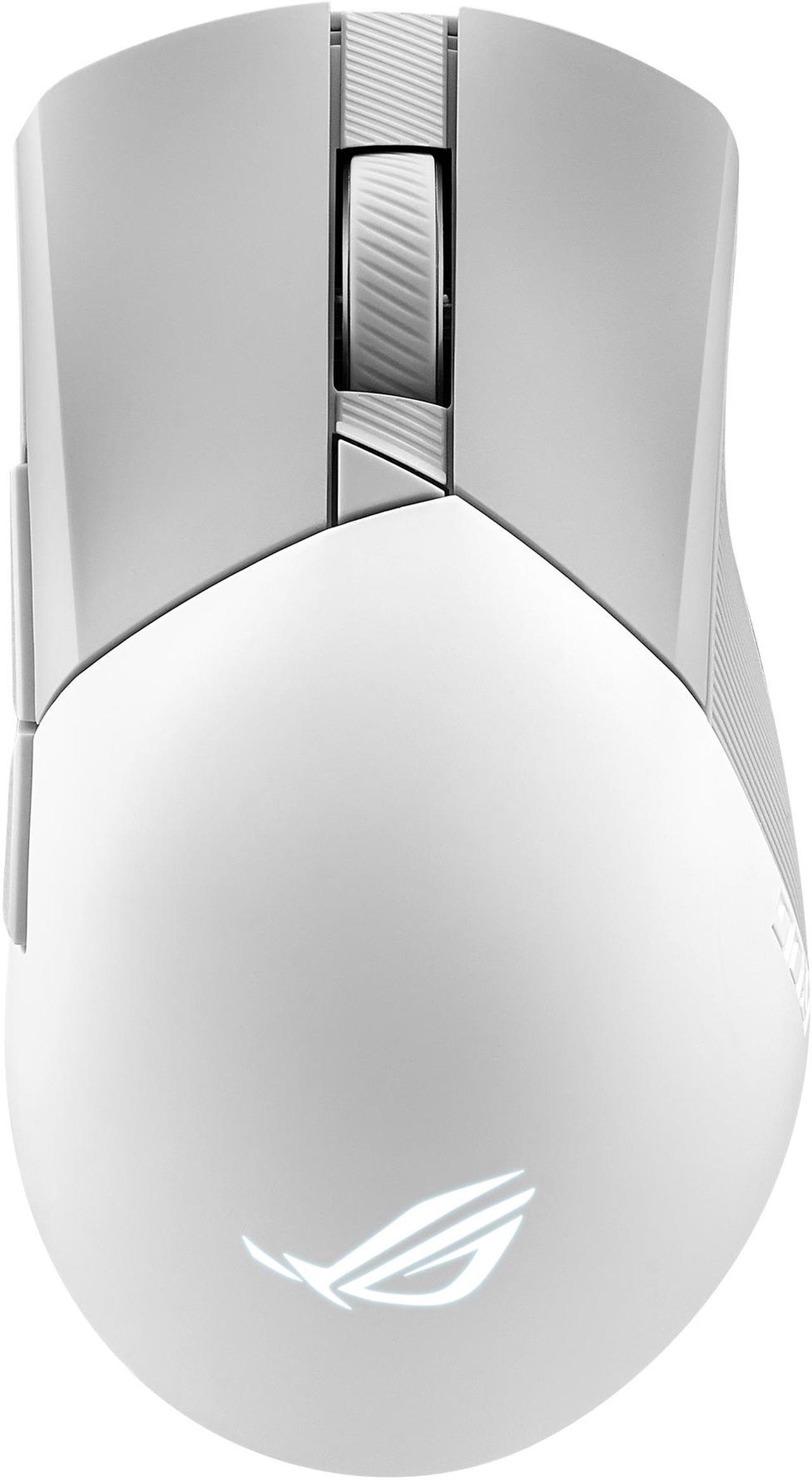 Asus ROG Gladius III Wireless AimPoint Gaming Mouse, Connectivity (2.4GHz RF, Bluetooth, Wired), 36000 DPI sensor, 6 programmable buttons, ROG SpeedNova, Replaceable switches, Paracord cable, White