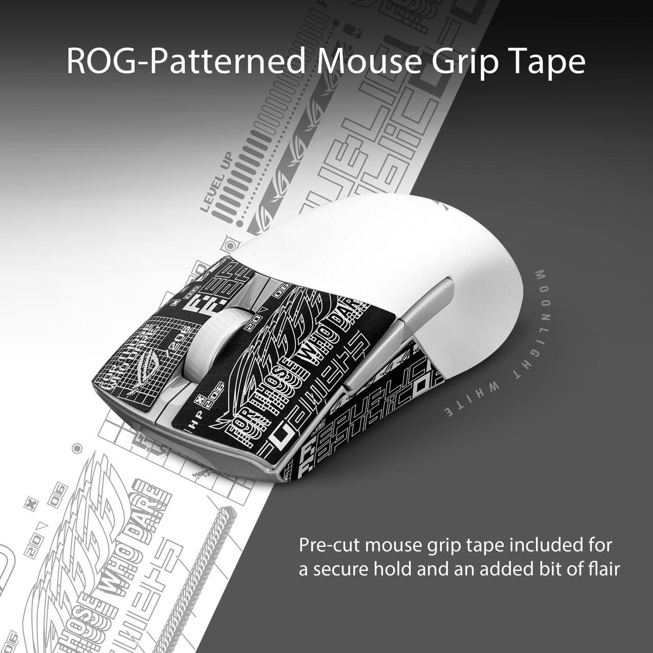 Alt view image 7 of 7 - Asus ROG Keris Wireless AimPoint Gaming Mouse, Tri-mode connectivity (2.4GHz RF, Bluetooth, Wired), 36000 DPI sensor, 5 programmable buttons, ROG SpeedNova, Replaceable switches, Paracord cable, White