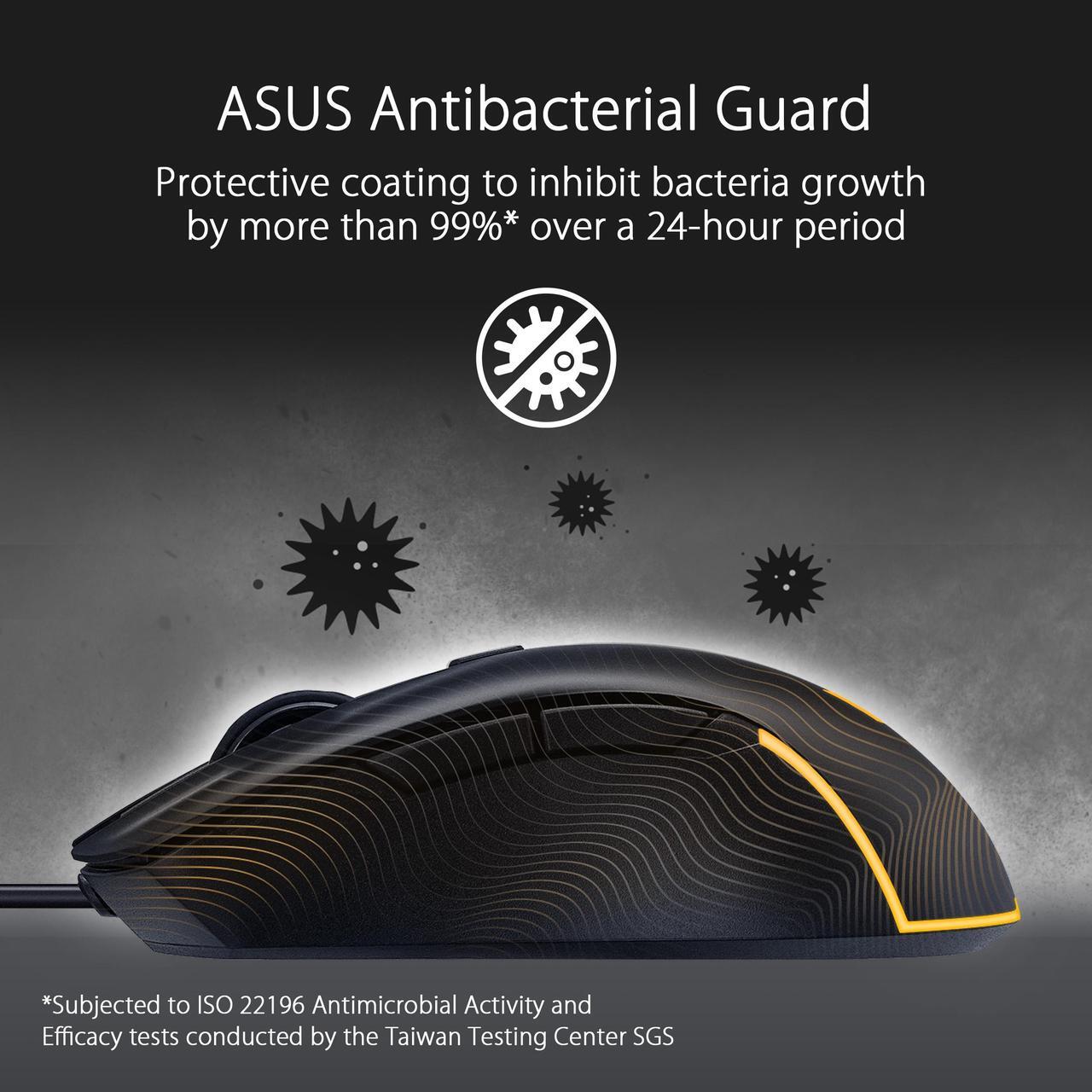 Alt view image 4 of 12 - ASUS TUF Gaming M3 Gen II ultralight 59-gram wired gaming mouse, IP56 dust and water resistance, 8000 dpi sensor, six programmable buttons, Black