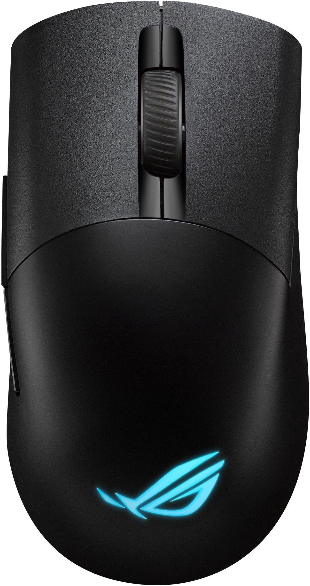 Asus ROG Keris Wireless AimPoint Gaming Mouse, Tri-mode connectivity (2.4GHz RF, Bluetooth, Wired), 36000 DPI sensor, 5 programmable buttons, ROG SpeedNova, Replaceable switches, Paracord cable, Black