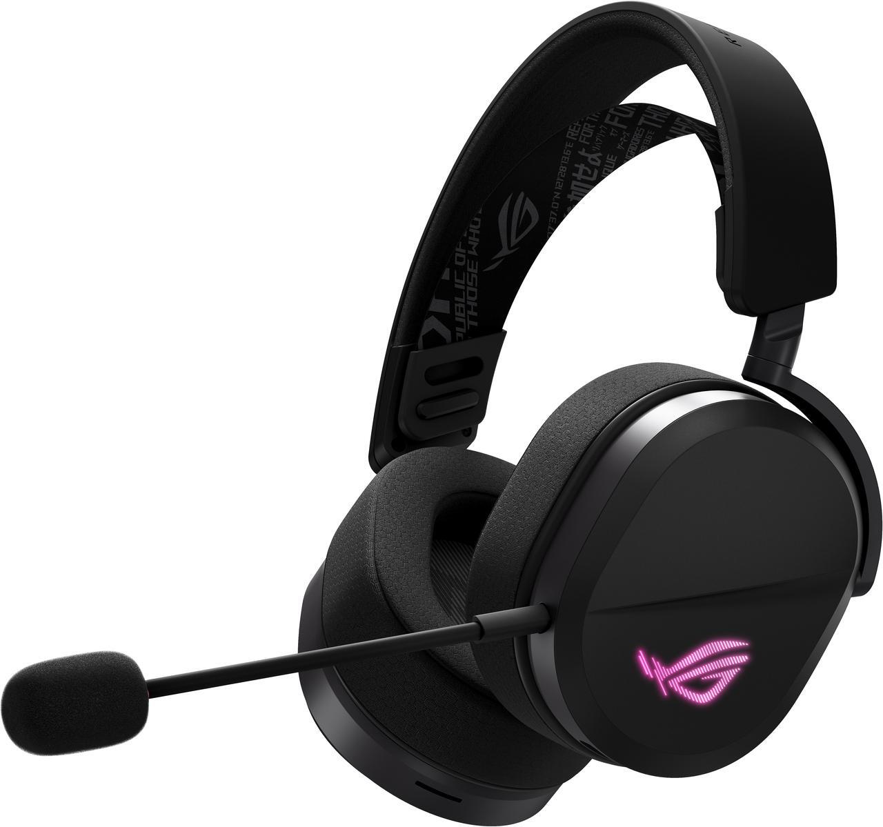 Alt view image 2 of 5 - ASUS ROG Pelta Wireless Gaming Headset (BT, ROG SpeedNova 2.4GHz, USB-C, Lightweight 309g, 50mm ROG Titanium-Plated Drivers, 10mm Super-Wideband Mic, RGB, 70HR Battery, For PC, Switch, PS5)- Black