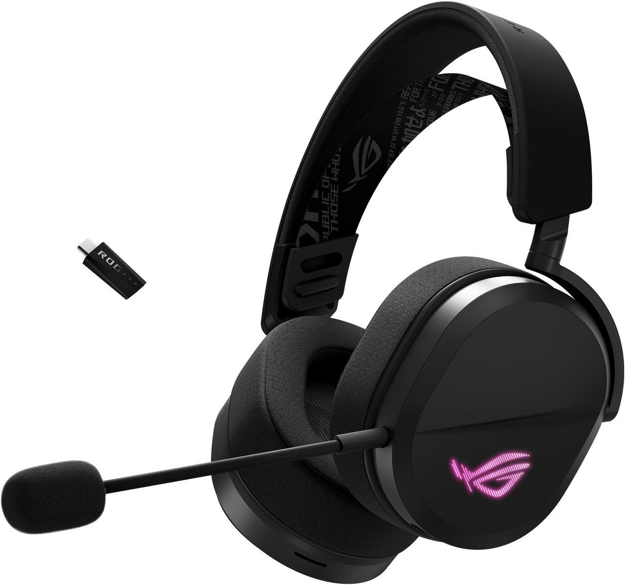 Main image of ASUS ROG Pelta Wireless Gaming Headset (BT, ROG SpeedNova 2.4GHz, USB-C, Lightweight 309g, 50mm ROG Titanium-Plated Drivers, 10mm Super-Wideband Mic, RGB, 70HR Battery, For PC, Switch, PS5)- Black