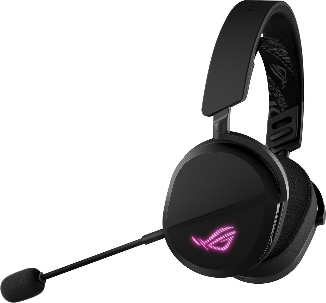Alt view image 3 of 5 - ASUS ROG Pelta Wireless Gaming Headset (BT, ROG SpeedNova 2.4GHz, USB-C, Lightweight 309g, 50mm ROG Titanium-Plated Drivers, 10mm Super-Wideband Mic, RGB, 70HR Battery, For PC, Switch, PS5)- Black
