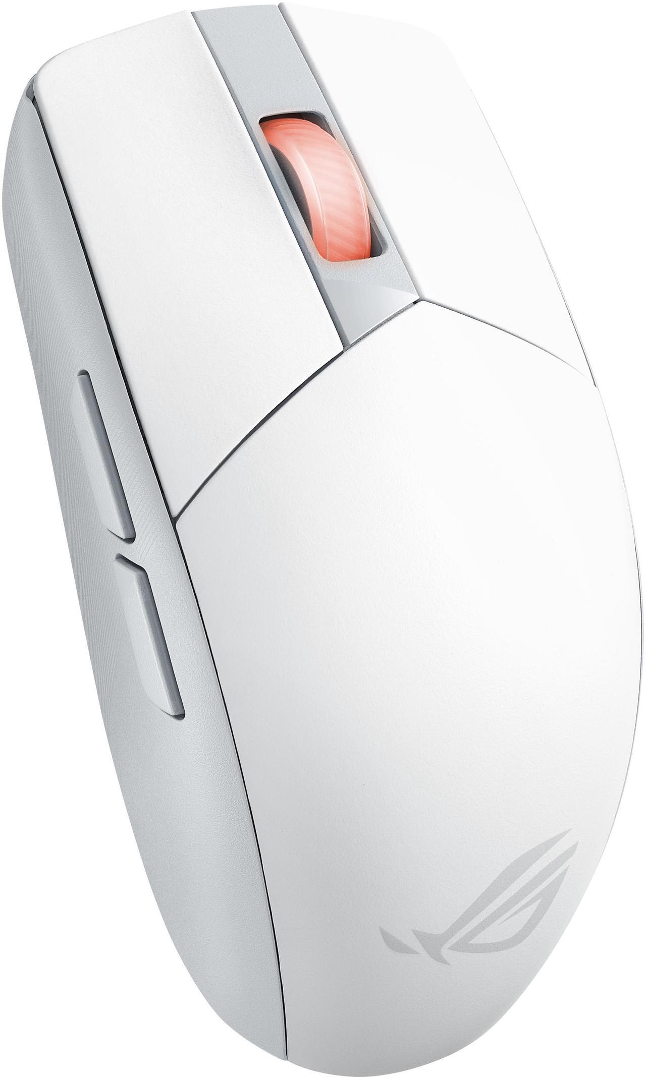Alt view image 4 of 7 - Asus ROG Strix Impact III Wireless Gaming Mouse - 57g Lightweight, 36K DPI, Bluetooth & 2.4GHz, Up to 618hrs Battery Life, Replaceable Switches - White