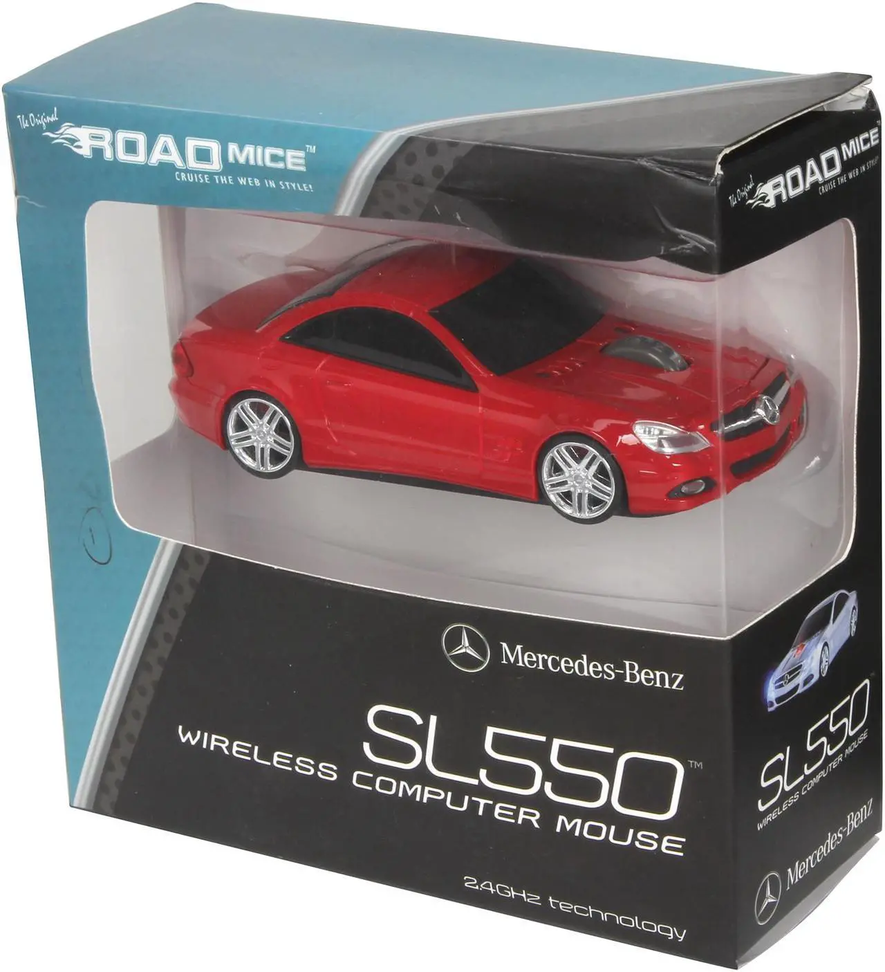 Alt view image 7 of 7 - Road Mice Mercedes Benz SL550 HP-12MBS5RXA Red 1 x Wheel USB RF Wireless Optical Mouse