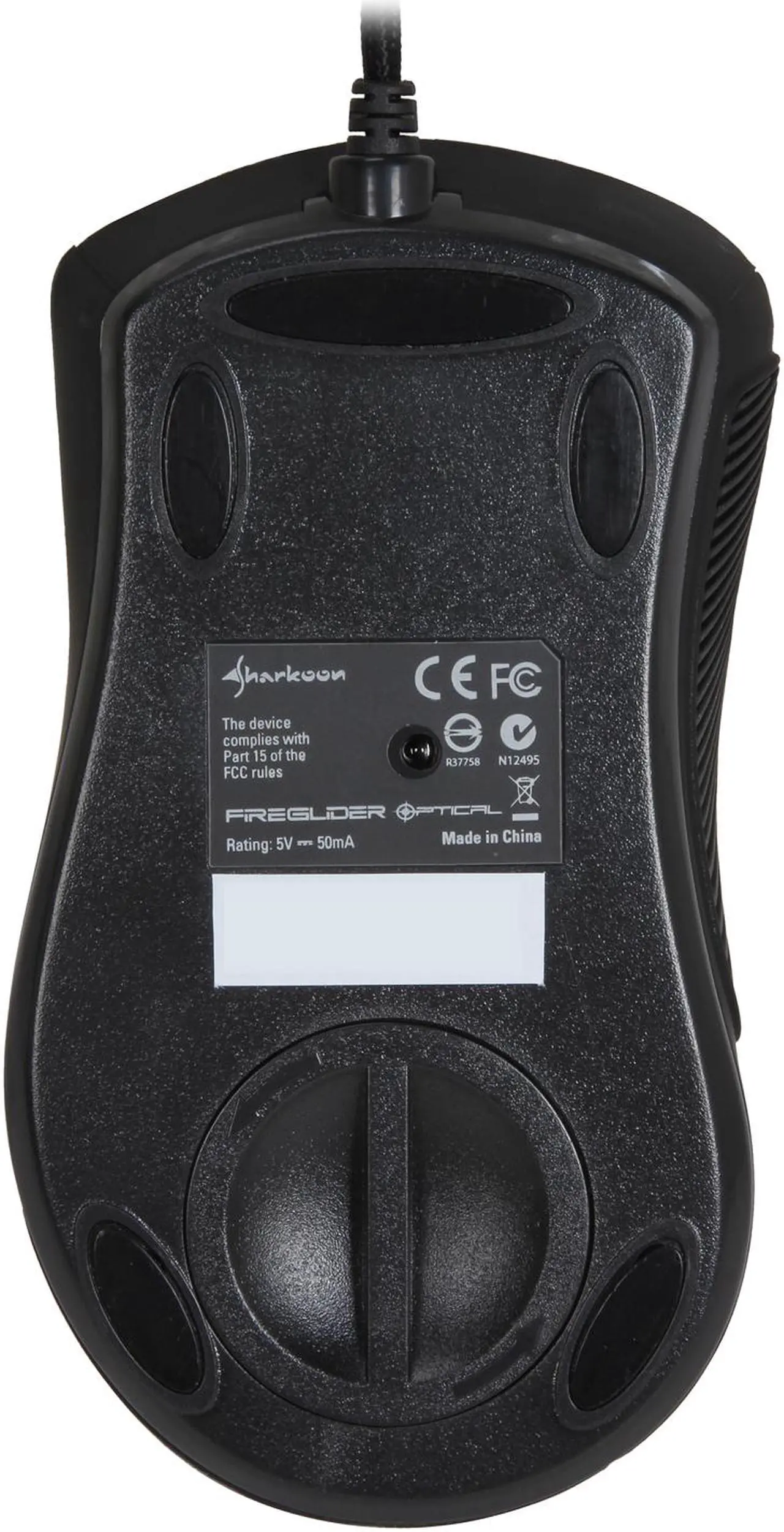 Alt view image 5 of 5 - SHARKOON FireGlider Optical 000SKFGO 7 Buttons 1 x Wheel USB Wired Optical Gaming Mouse