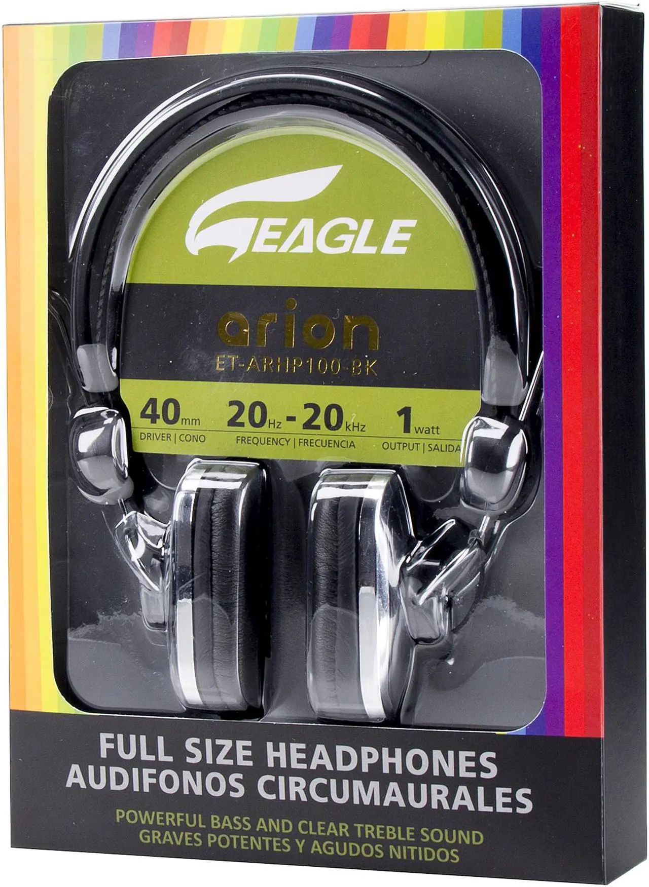 Alt view image 5 of 6 - EAGLE TECH Arion Black ET-ARHP100-BK 3.5mm Connector Circumaural Stereo Headphones for Computers / Smartphones / Tablets /MP3 Players