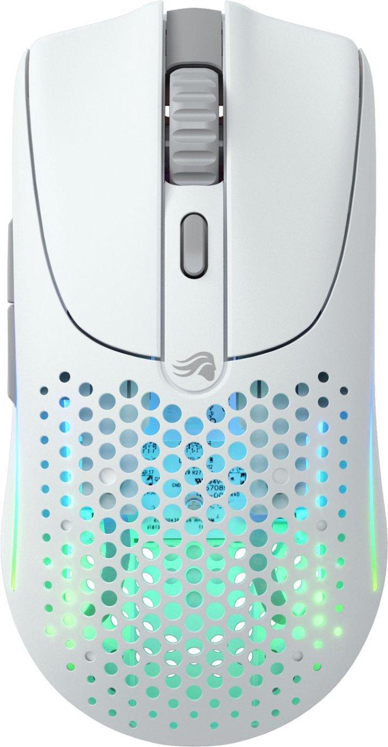 Alt view image 2 of 6 - Glorious Model O2 RGB Wireless Gaming Mouse - Hybrid Wireless Connection - Ambidextrous Ultralight 68g - 26K DPI - Honeycomb - White
