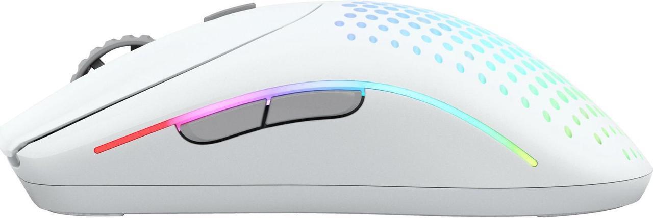 Alt view image 5 of 6 - Glorious Model O2 RGB Wireless Gaming Mouse - Hybrid Wireless Connection - Ambidextrous Ultralight 68g - 26K DPI - Honeycomb - White