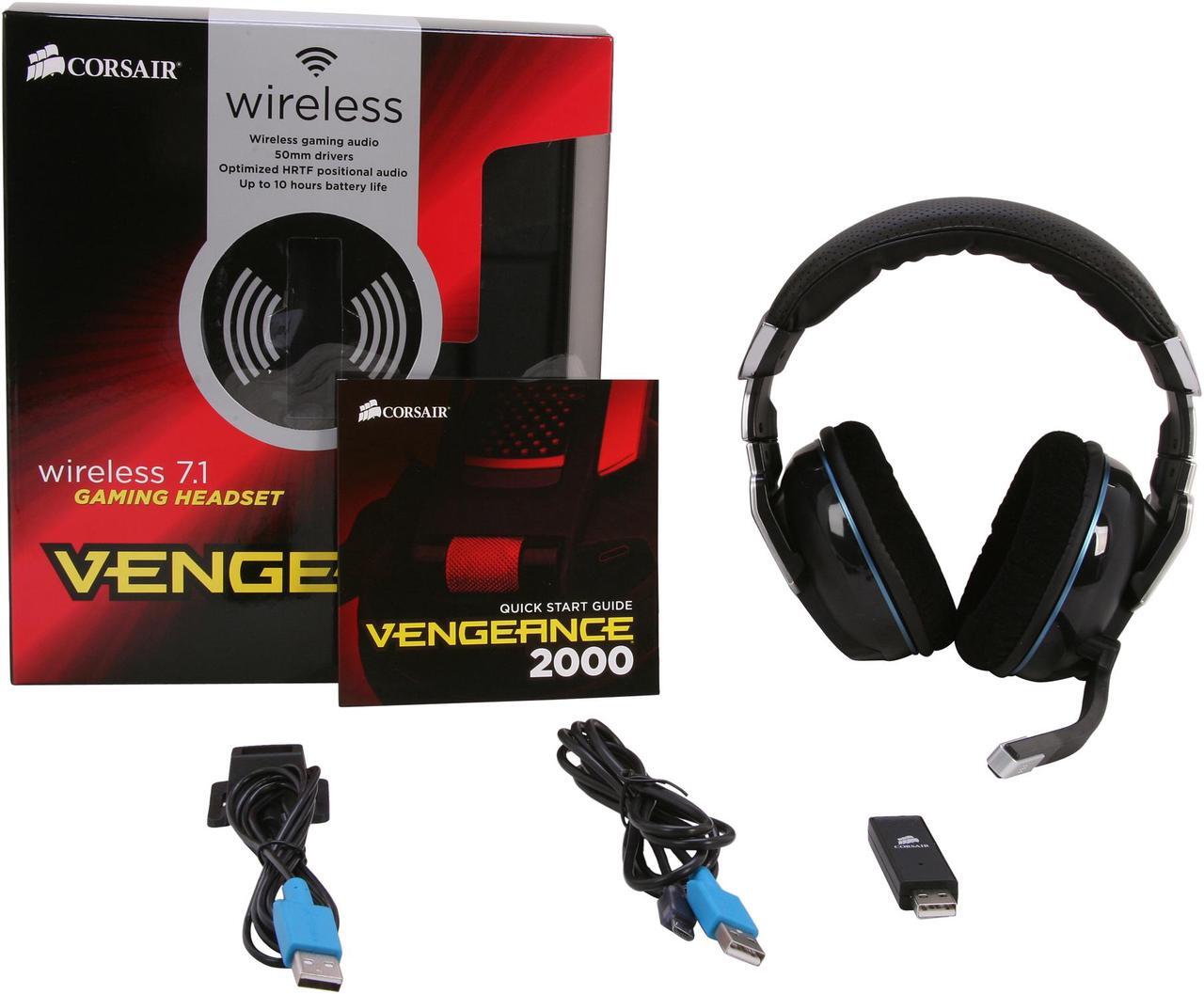 Alt view image 7 of 7 - Corsair Vengeance 2000 Wireless 7.1 Gaming headset