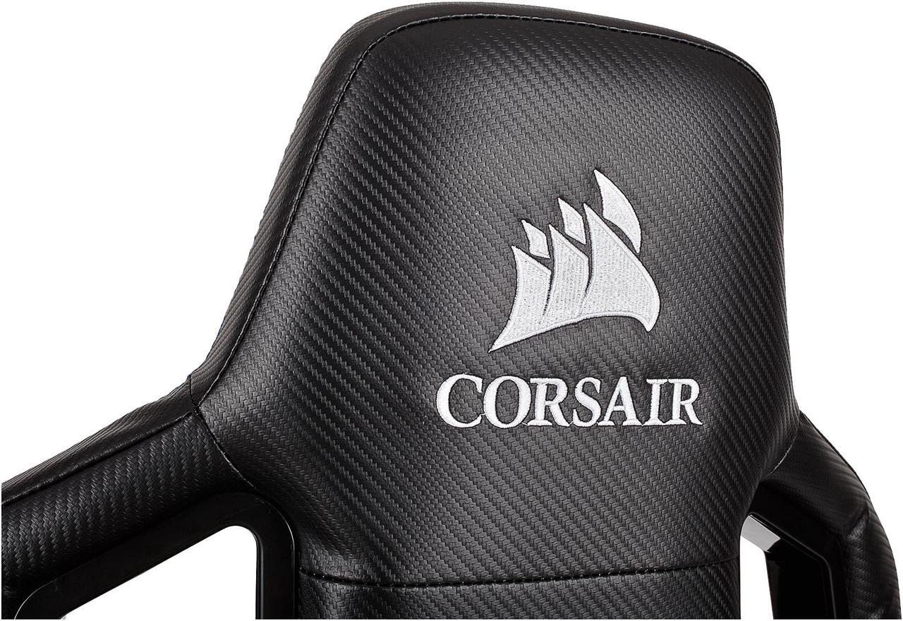 Alt view image 9 of 10 - Corsair T1 RACE, Gaming Chair, High Back Desk and Office Chair, Black / Black