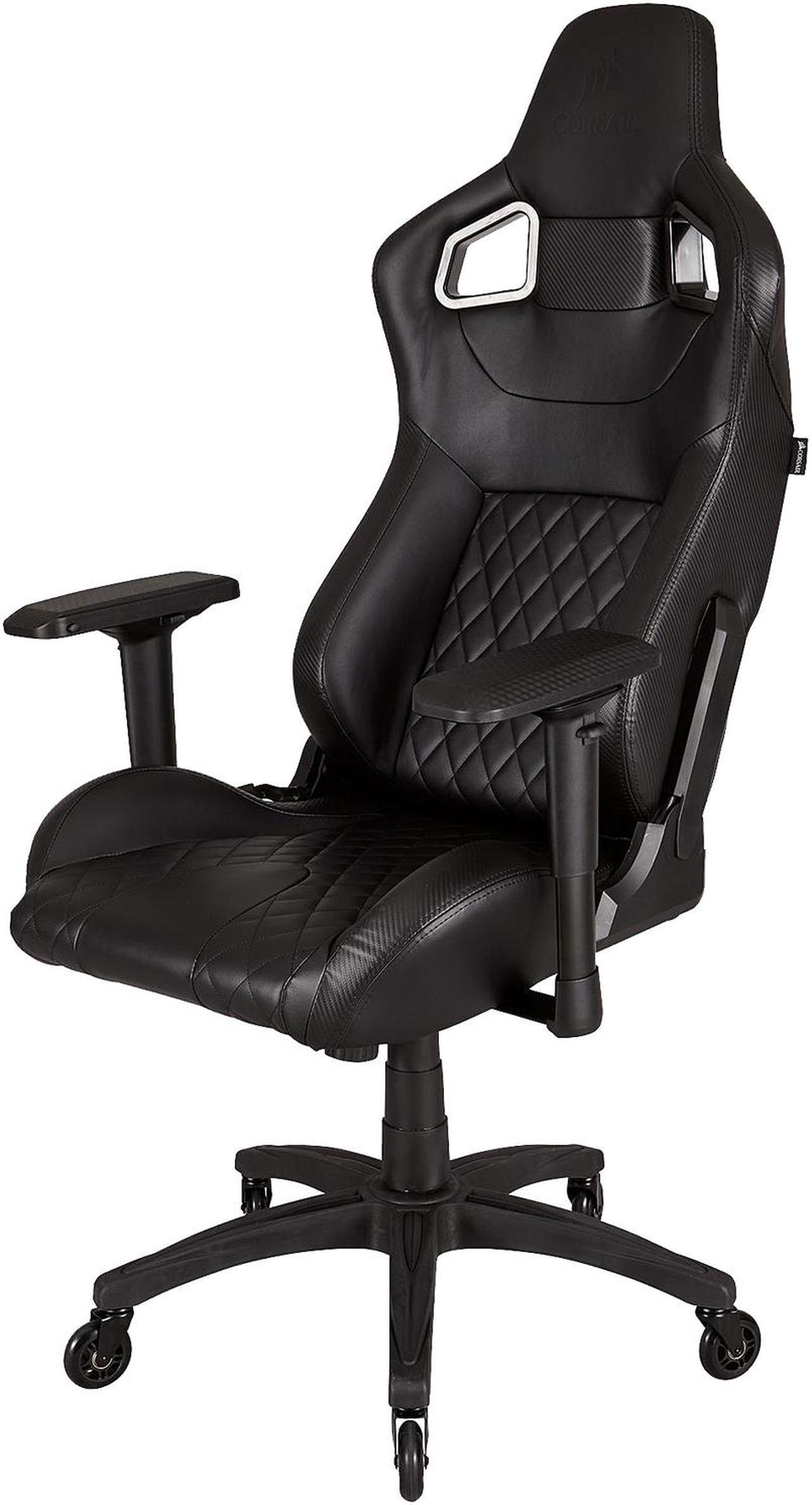 Alt view image 3 of 10 - Corsair T1 RACE, Gaming Chair, High Back Desk and Office Chair, Black / Black