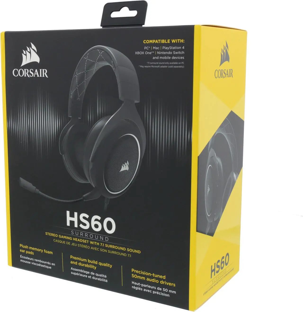 Alt view image 16 of 16 - Corsair HS60 Surround Stereo Gaming Headset with 7.1 Surround Sound - White