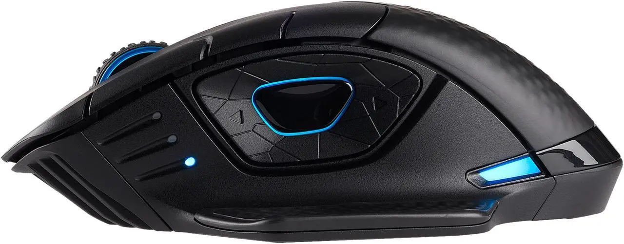 Alt view image 3 of 5 - CORSAIR DARK CORE RGB Performance Wired / Wireless Gaming Mouse, Black, Backlit RGB LED, 16000 dpi, Optical