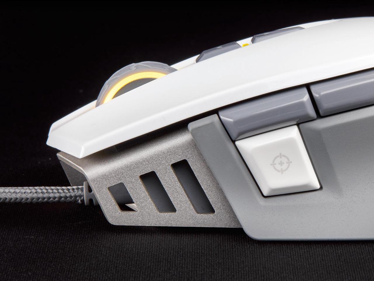 Alt view image 4 of 8 - Corsair M65 RGB Elite - FPS Gaming Mouse - 18,000 DPI Optical Sensor - Adjustable DPI Sniper Button - Tunable Weights - White