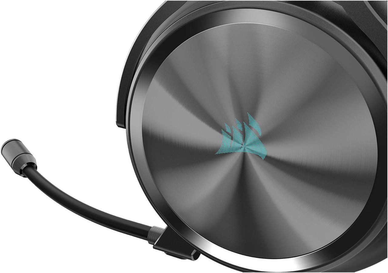 Alt view image 12 of 15 - Corsair Virtuoso RGB Wireless SE Gaming Headset - High-Fidelity 7.1 Surround Sound with Broadcast Quality Microphone - Memory Foam Earcups - 20 Hour Battery Life Works w/ PC, MacOS, PS5 - Gunmetal