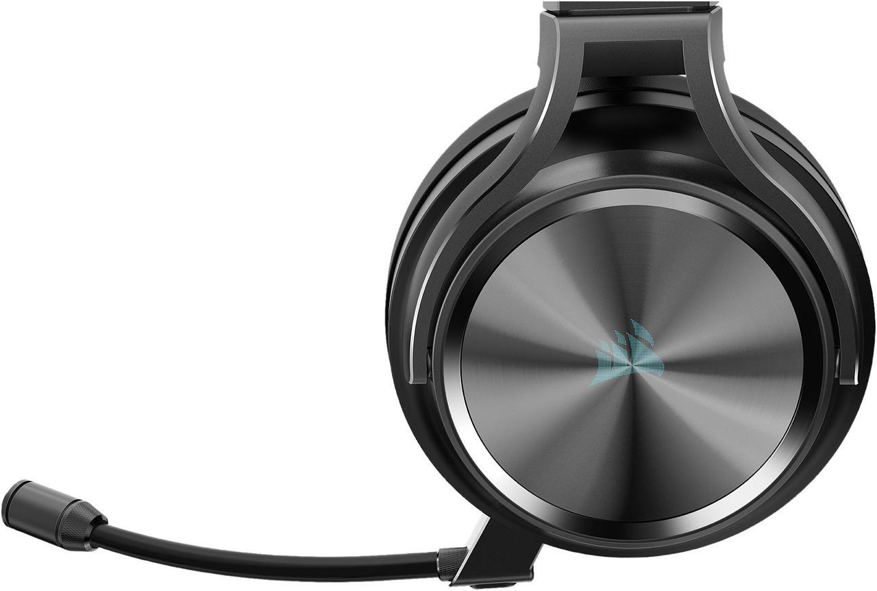 Alt view image 5 of 15 - Corsair Virtuoso RGB Wireless SE Gaming Headset - High-Fidelity 7.1 Surround Sound with Broadcast Quality Microphone - Memory Foam Earcups - 20 Hour Battery Life Works w/ PC, MacOS, PS5 - Gunmetal