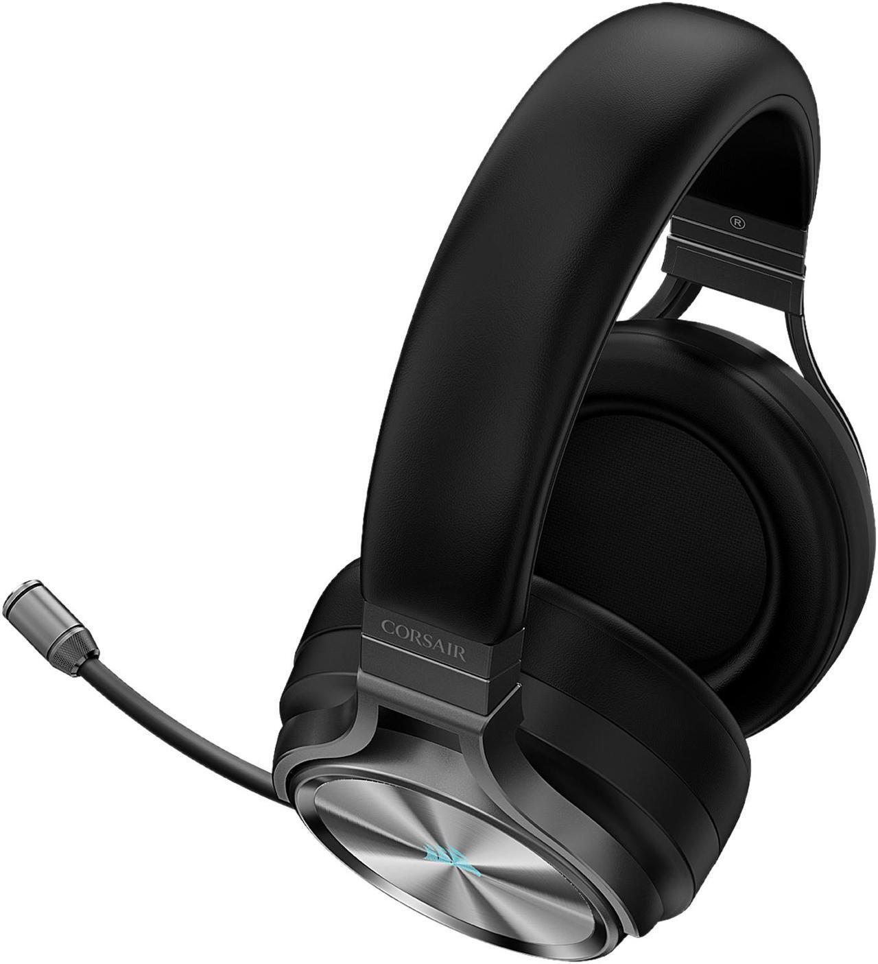 Alt view image 7 of 15 - Corsair Virtuoso RGB Wireless SE Gaming Headset - High-Fidelity 7.1 Surround Sound with Broadcast Quality Microphone - Memory Foam Earcups - 20 Hour Battery Life Works w/ PC, MacOS, PS5 - Gunmetal