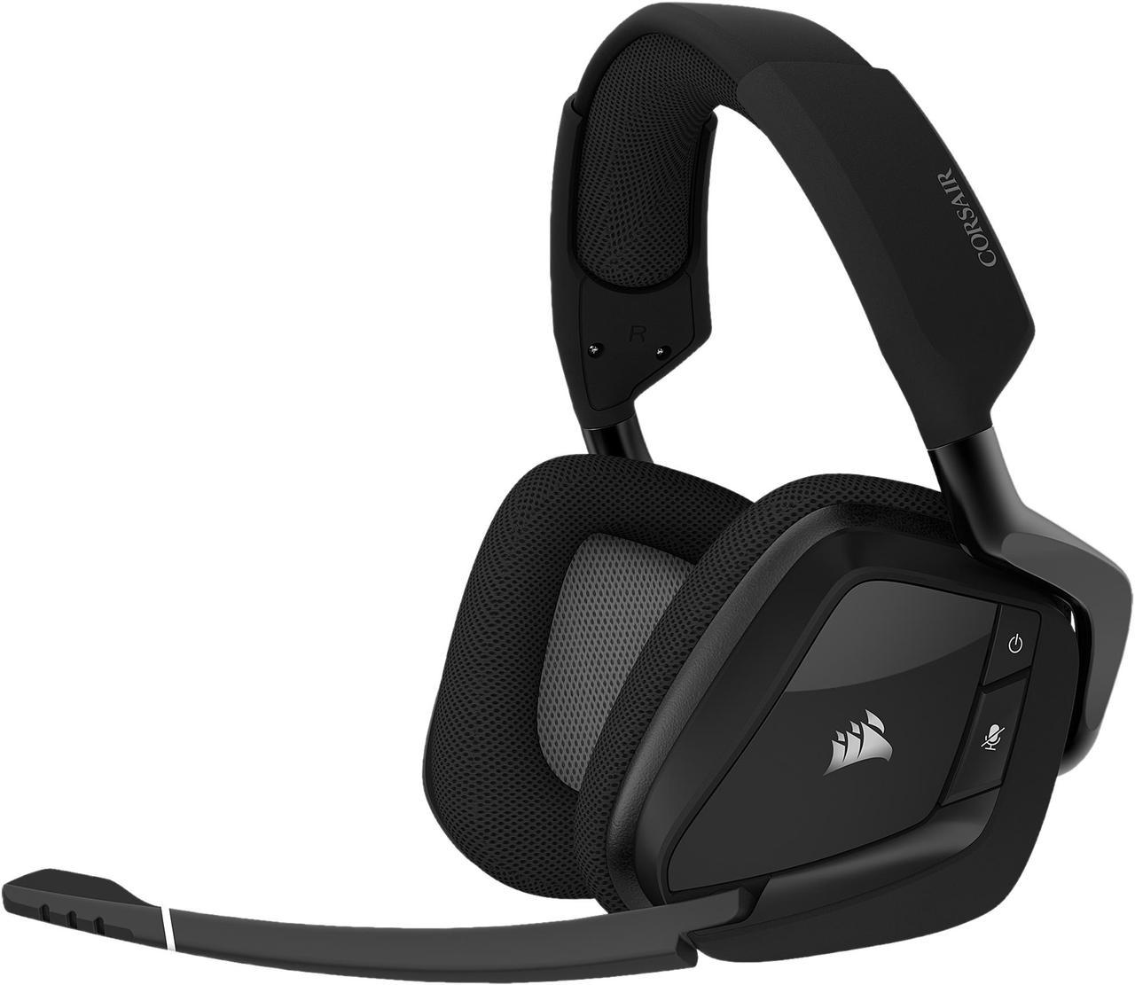 Corsair VOID RGB ELITE Wireless USB Type-A Connector Circumaural Premium Gaming Headset with 7.1 Surround Sound, Carbon