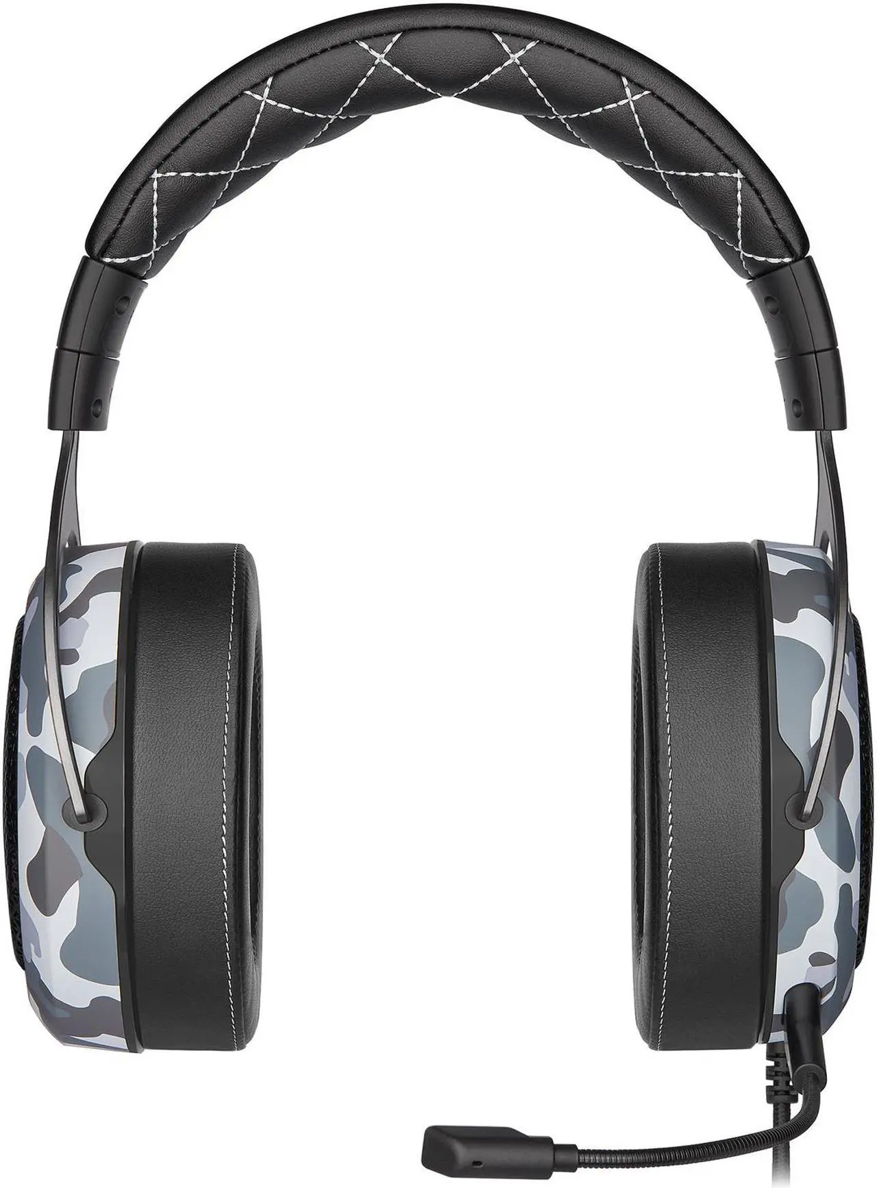 Alt view image 3 of 19 - Corsair HS60 Haptic Stereo Gaming Headset with Haptic Bass, Memory Foam Earcups, Removable Microphone, Windows Sonic Compatible, Discord-Certified for PC - Arctic Camo