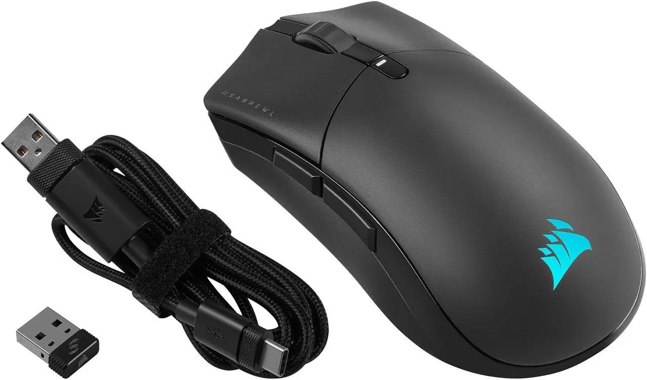 Alt view image 13 of 18 - CORSAIR SABRE RGB PRO WIRELESS CHAMPION SERIES, Ultra-lightweight FPS/MOBA Wireless Gaming Mouse, Black