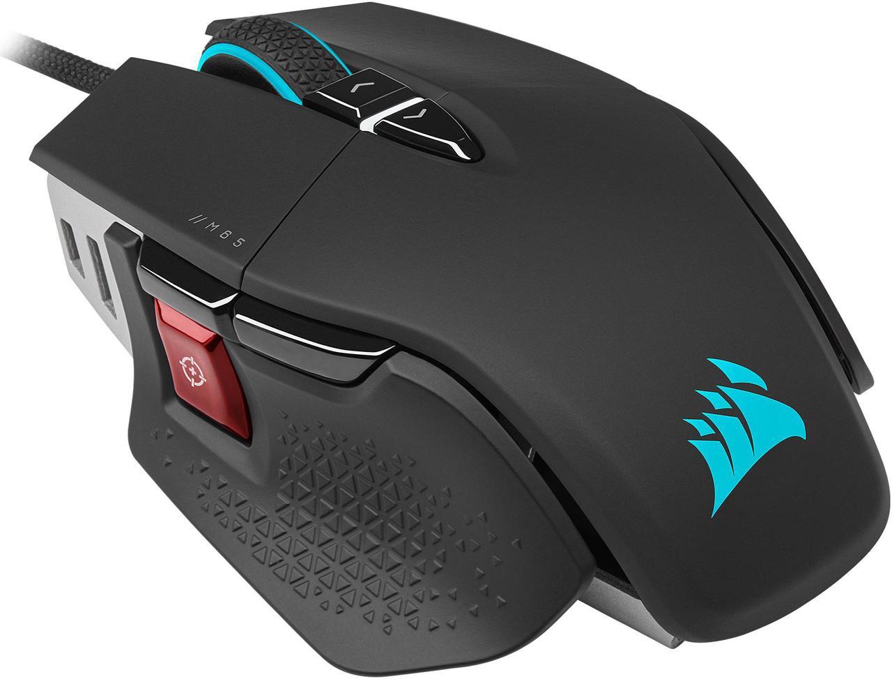 Alt view image 2 of 8 - Corsair M65 RGB Ultra Tunable FPS Gaming Mouse Marksman 26,000 DPI Optical Sensor, Optical Switches, AXON Hyper-Processing Technology, Sensor Fusion Control, Tunable Weight System - Black