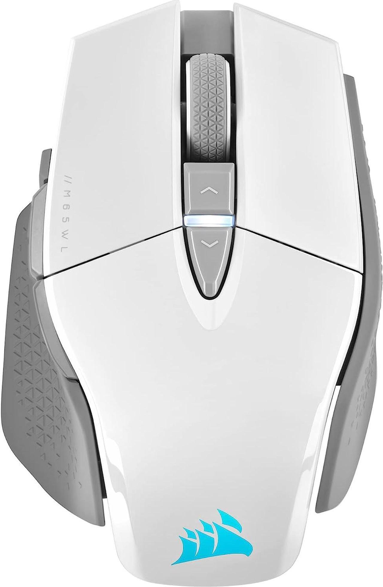 Main image of CORSAIR M65 RGB ULTRA WIRELESS Gaming Mouse, Backlit RGB LED, Optical, Tunable FPS, White (CH-9319511-NA2)
