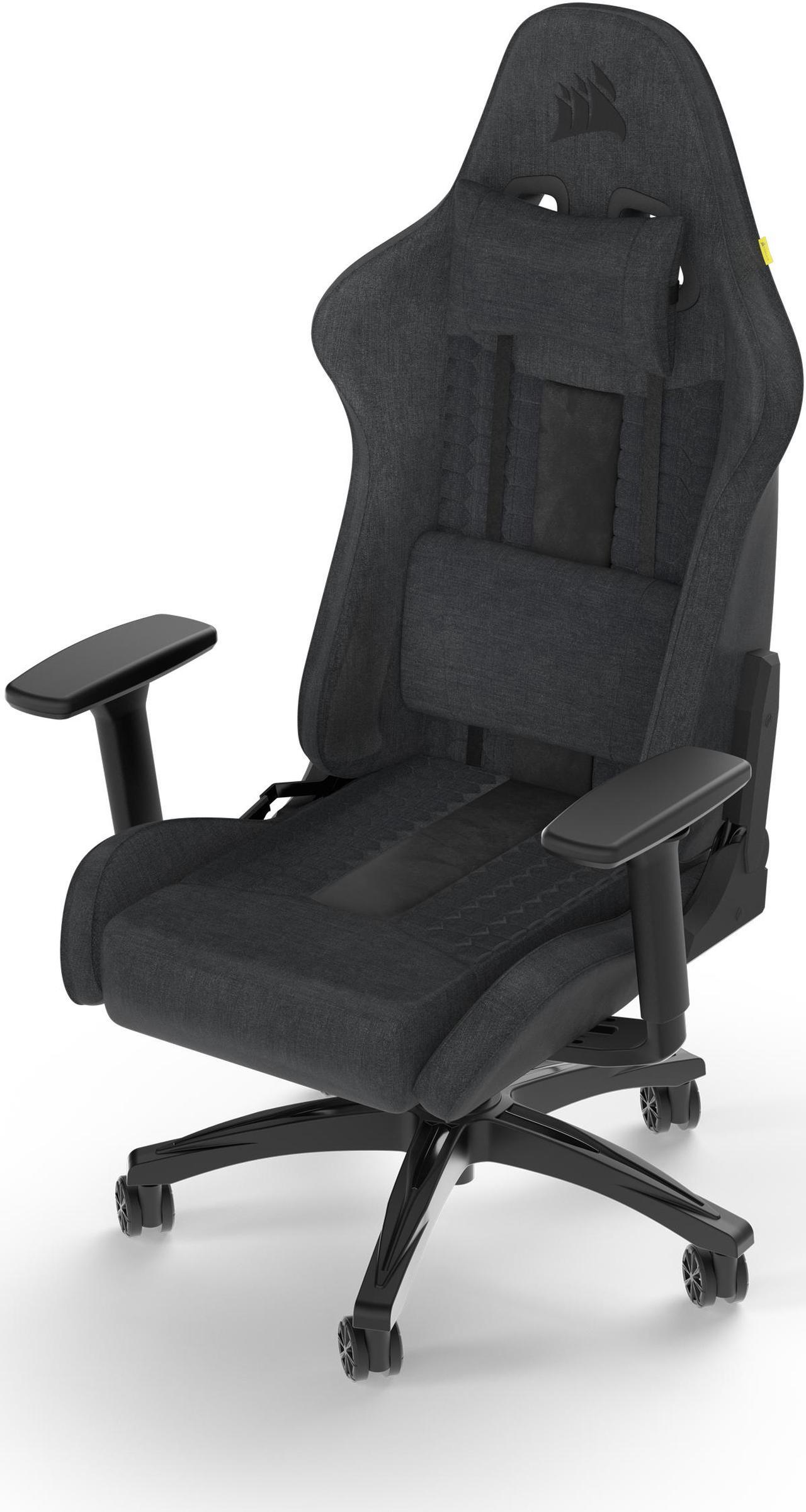 Alt view image 8 of 8 - Corsair TC100 RELAXED Gaming Chair (Fabric Grey/Black)