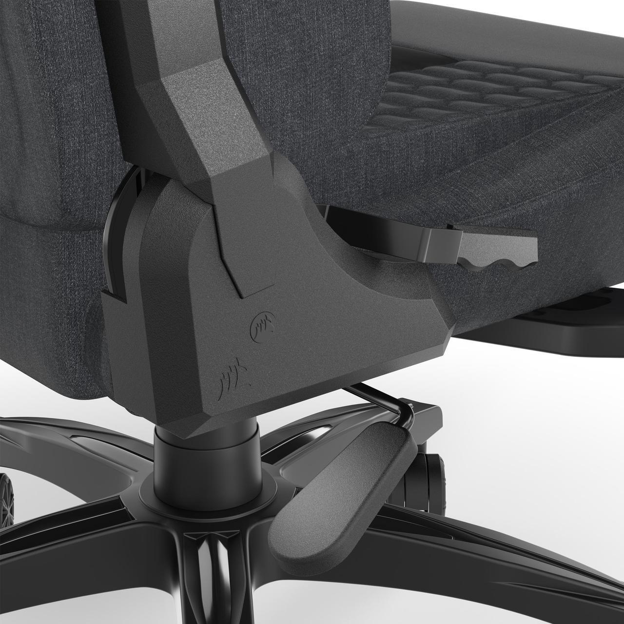 Alt view image 6 of 8 - Corsair TC100 RELAXED Gaming Chair (Fabric Grey/Black)
