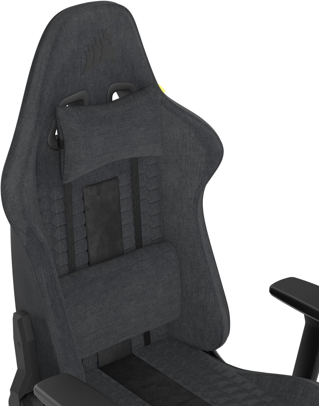 Alt view image 5 of 8 - Corsair TC100 RELAXED Gaming Chair (Fabric Grey/Black)