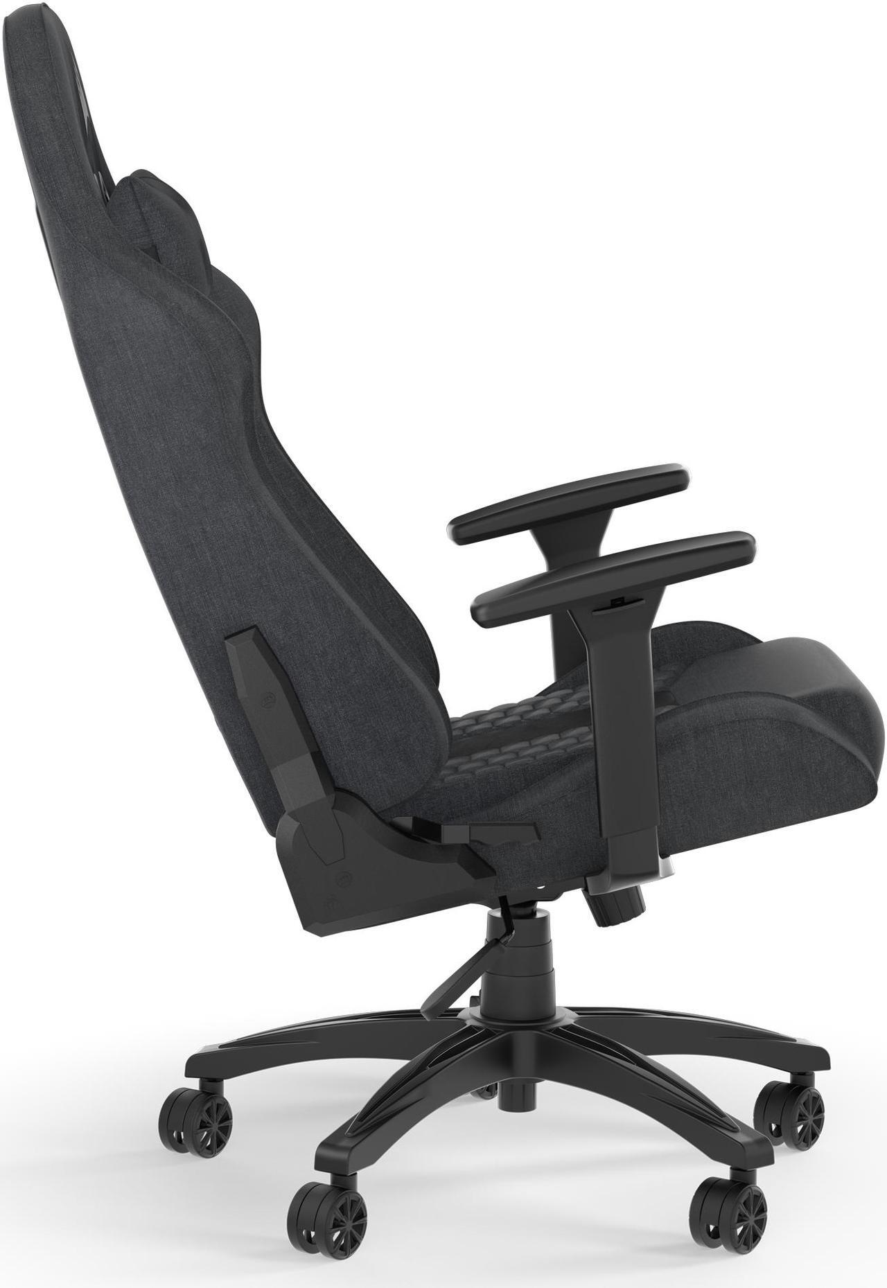 Alt view image 3 of 8 - Corsair TC100 RELAXED Gaming Chair (Fabric Grey/Black)