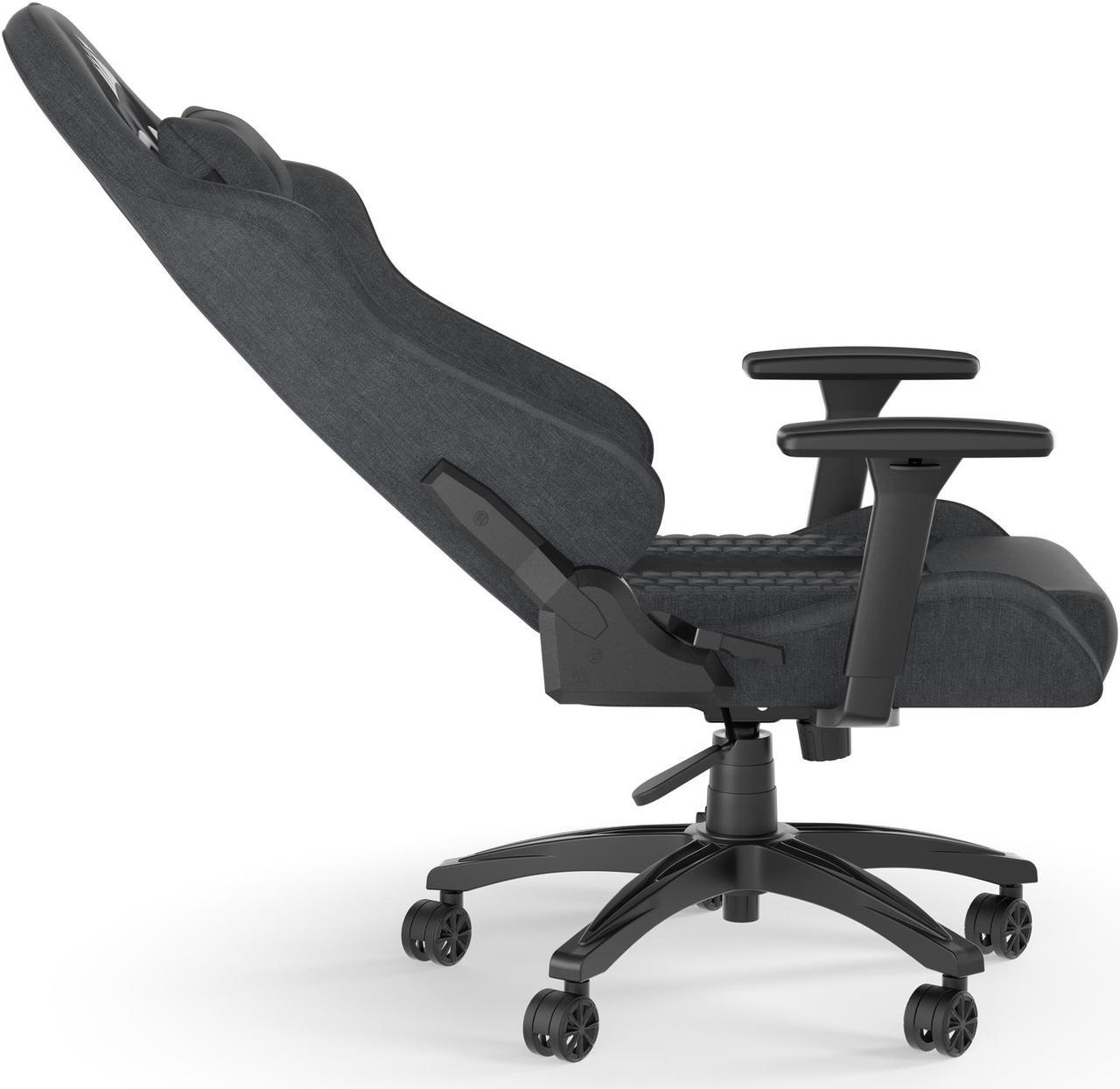 Alt view image 4 of 8 - Corsair TC100 RELAXED Gaming Chair (Fabric Grey/Black)
