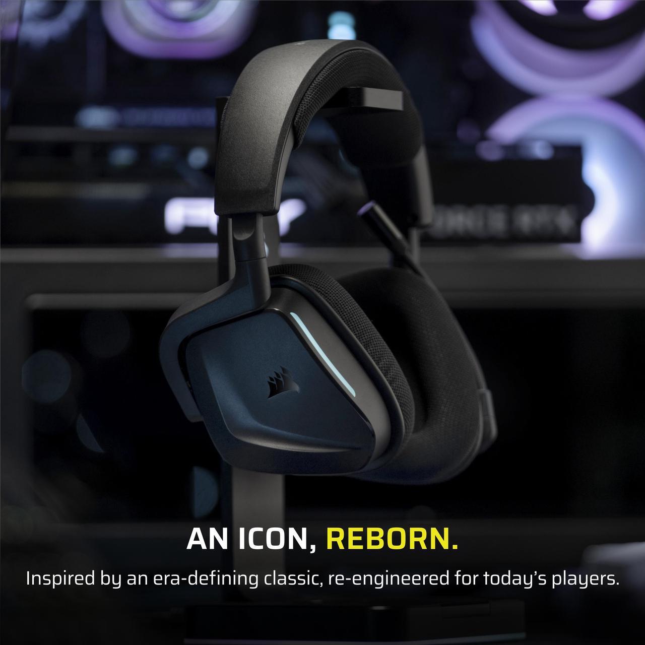 Alt view image 9 of 12 - CORSAIR VOID WIRELESS v2 Gaming Headset, Carbon