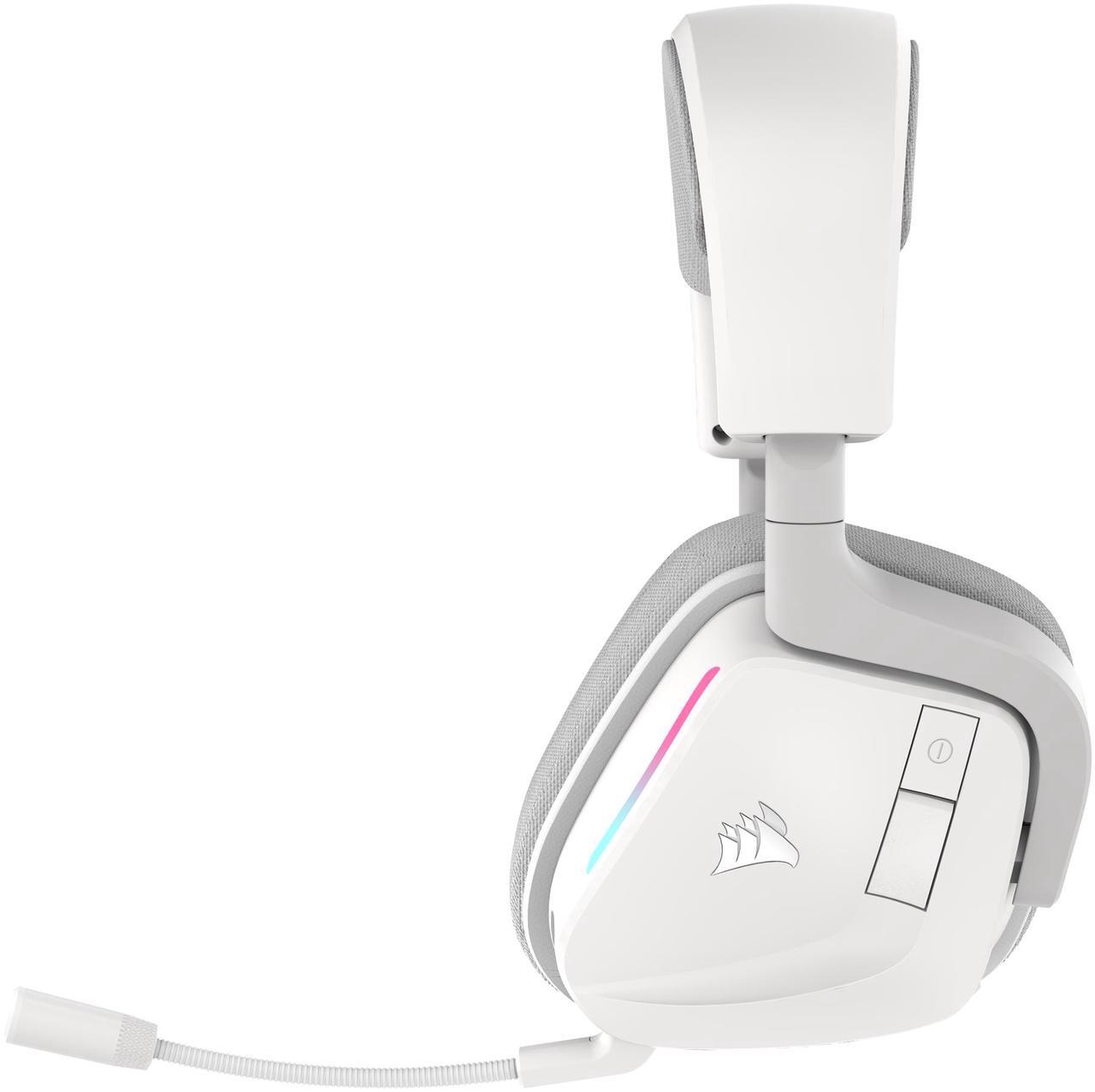 Alt view image 3 of 13 - Corsair VOID WIRELESS v2 Gaming Headset Works with PC, PS5 and Nintendo Switch- White (CA-9011380-WW)