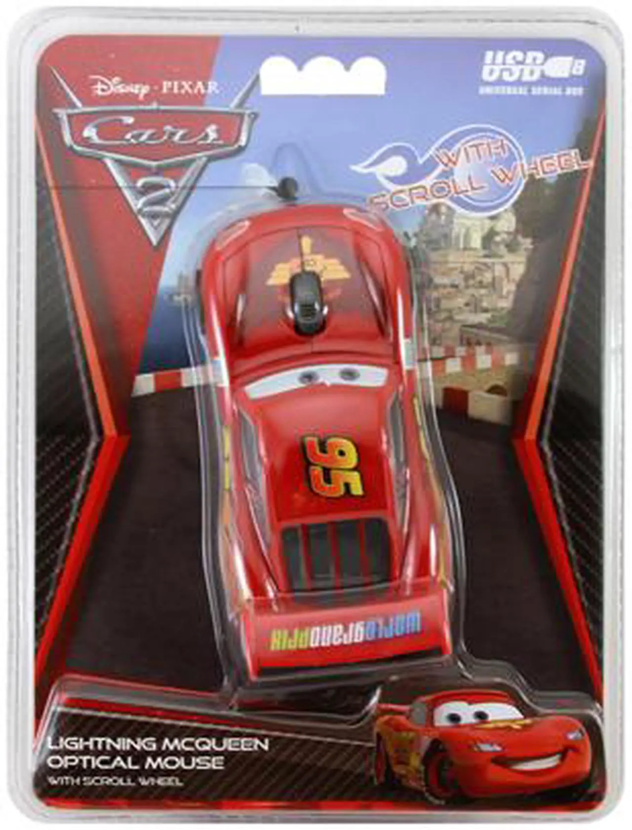 Alt view image 4 of 4 - SAKAR Disney Cars 2 81206 Red 1 x Wheel USB Wired Optical Mouse