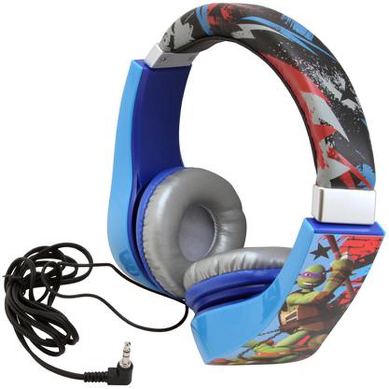 Alt view image 2 of 2 - Sakar Blue 30365-TRU Binaural Teenage Mutant Ninja Turtles Kid Safe Over the Ear Headphone w/ Volume Limiter