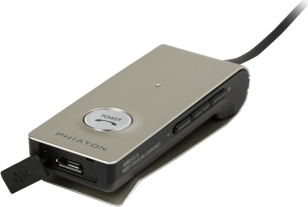 Alt view image 8 of 9 - Phiaton BT 220 NC Active Noise Cancelling Wireless Bluetooth Earphones - Long Lasting Battery Life, Pocket Clip, and Everplay-X Tether Cable