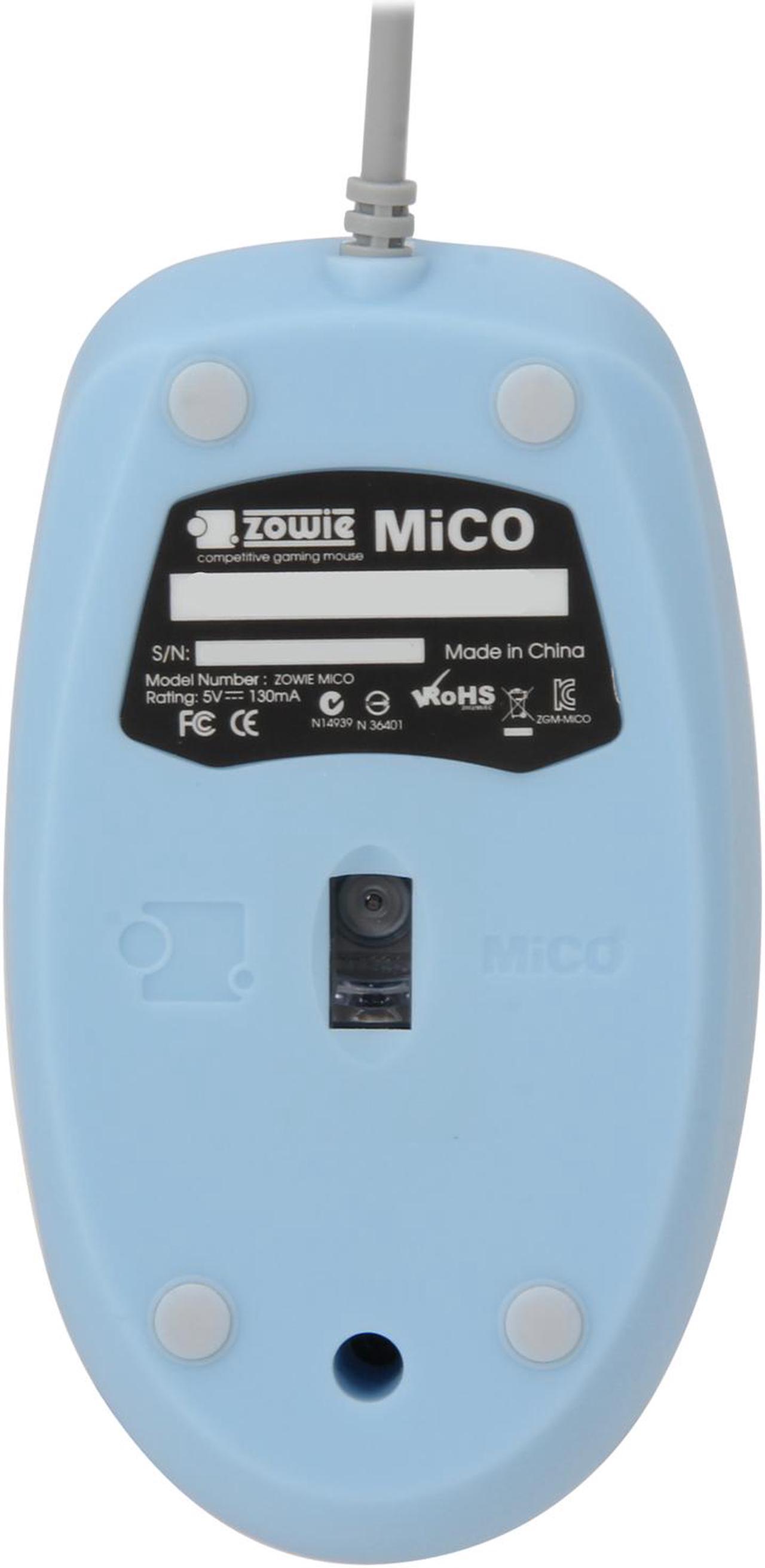 Alt view image 3 of 6 - ZOWIE GEAR MiCO Blue 3 Buttons 1 x Wheel USB Wired Optical e-SPORT 400 / 800 / 1600 Dpi Competitive Gaming Mouse