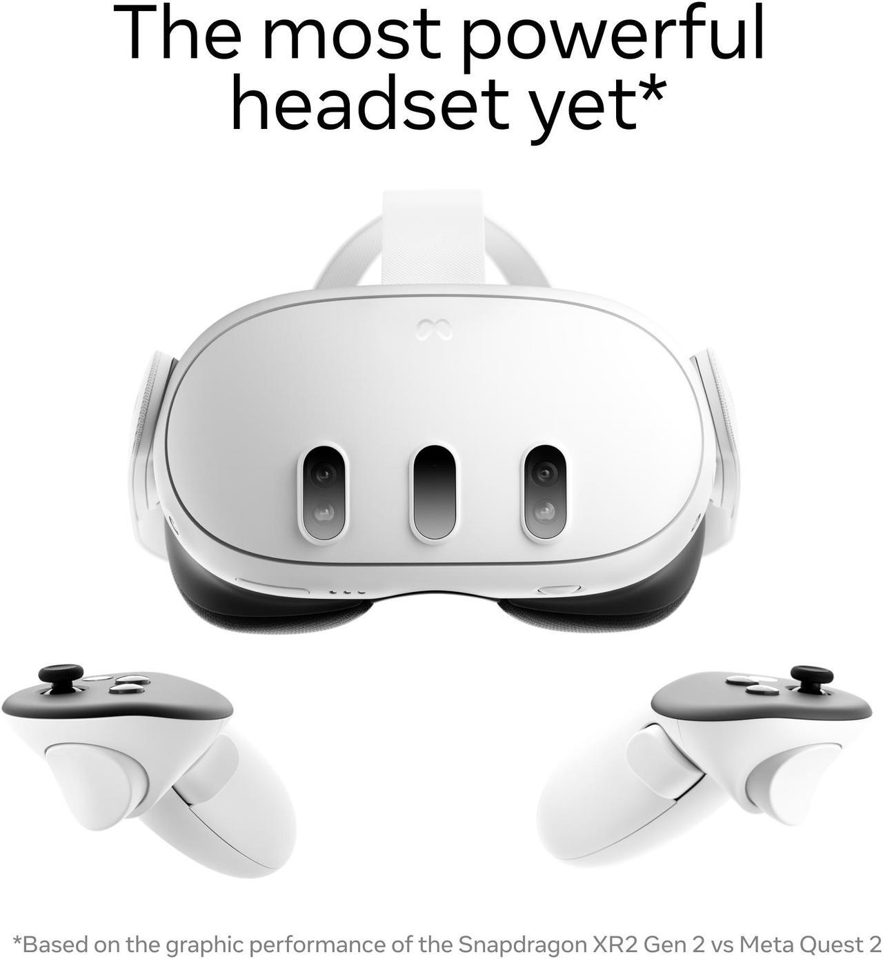 Alt view image 3 of 15 - Meta Quest 3 — Breakthrough Mixed Reality — Powerful Performance — Asgard’s Wrath 2 Bundle - 128GB - White