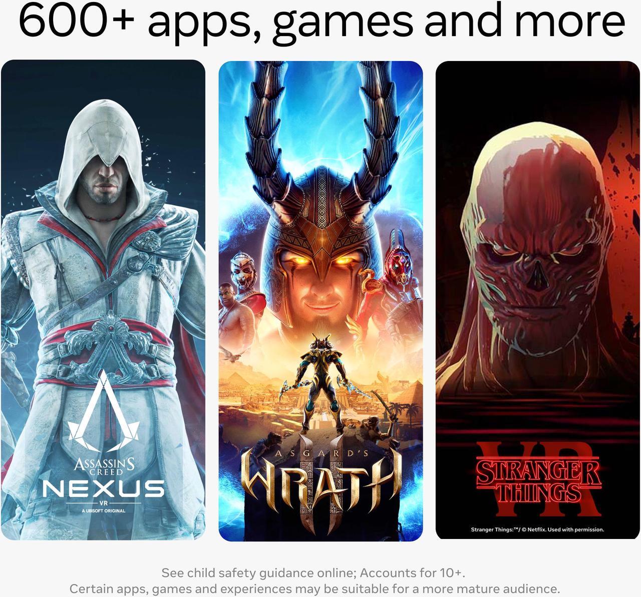 Alt view image 12 of 15 - Meta Quest 3 — Breakthrough Mixed Reality — Powerful Performance — Asgard’s Wrath 2 Bundle - 128GB - White