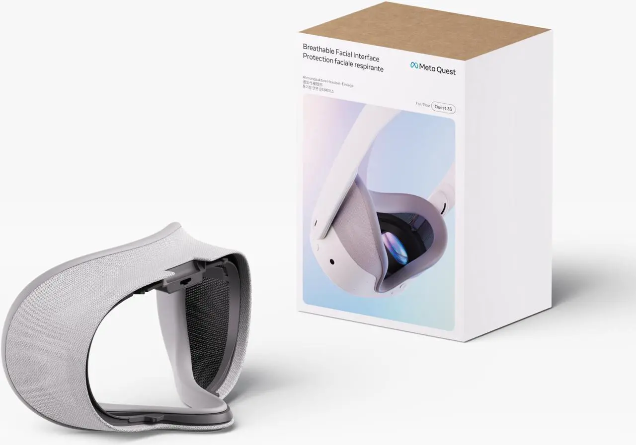 Alt view image 6 of 6 - Meta Quest 3s Breathable Facial Interface — Works with Meta Quest 3S — Increases Comfort — Installs in Seconds