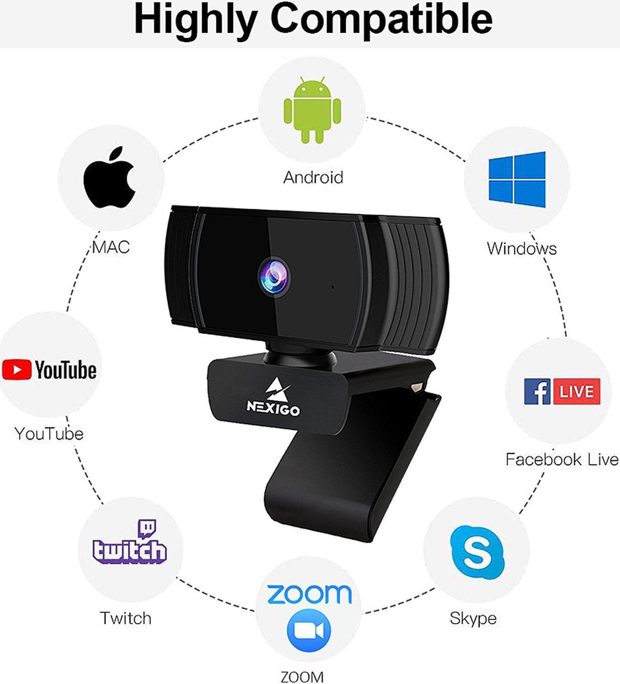 Alt view image 5 of 8 - NexiGo AutoFocus 1080p Webcam with Stereo Microphone, Privacy Cover and Software Control, N930AF FHD USB Web Camera, Compatible with Zoom/Skype/Teams/Webex, PC Mac Desktop