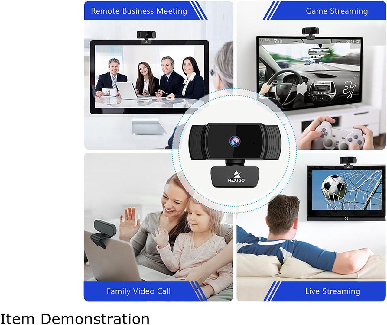 Alt view image 7 of 8 - NexiGo AutoFocus 1080p Webcam with Stereo Microphone, Privacy Cover and Software Control, N930AF FHD USB Web Camera, Compatible with Zoom/Skype/Teams/Webex, PC Mac Desktop