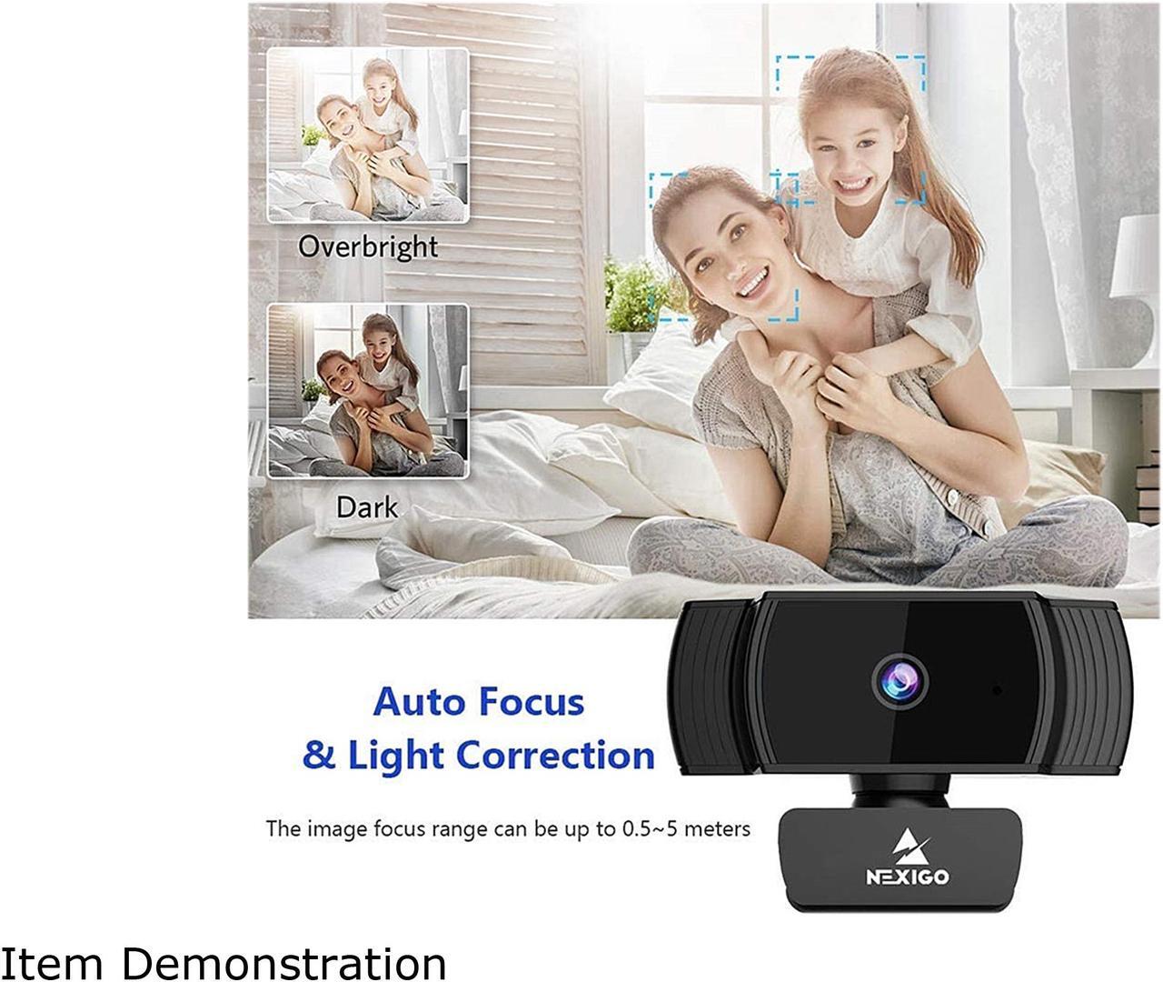 Alt view image 8 of 8 - NexiGo AutoFocus 1080p Webcam with Stereo Microphone, Privacy Cover and Software Control, N930AF FHD USB Web Camera, Compatible with Zoom/Skype/Teams/Webex, PC Mac Desktop