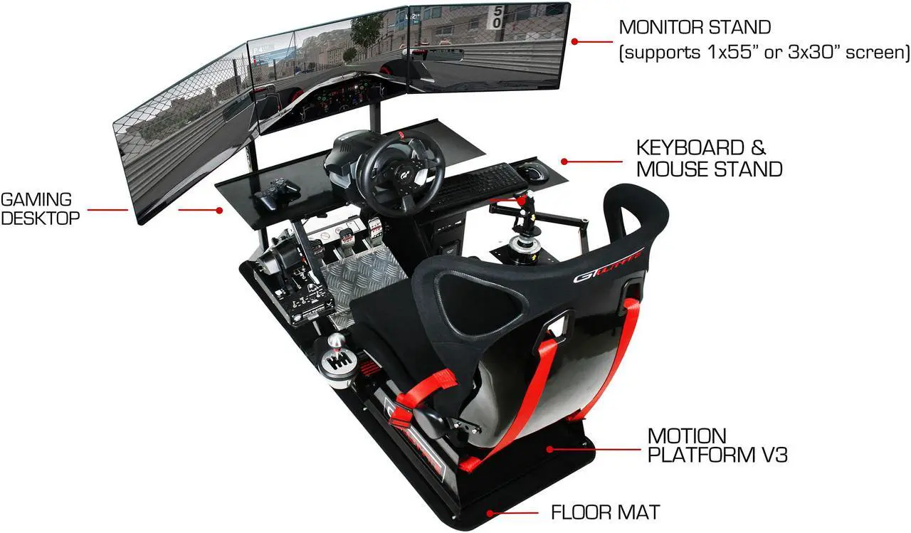 Alt view image 10 of 10 - Next Level Racing Wheel and Flight Stand