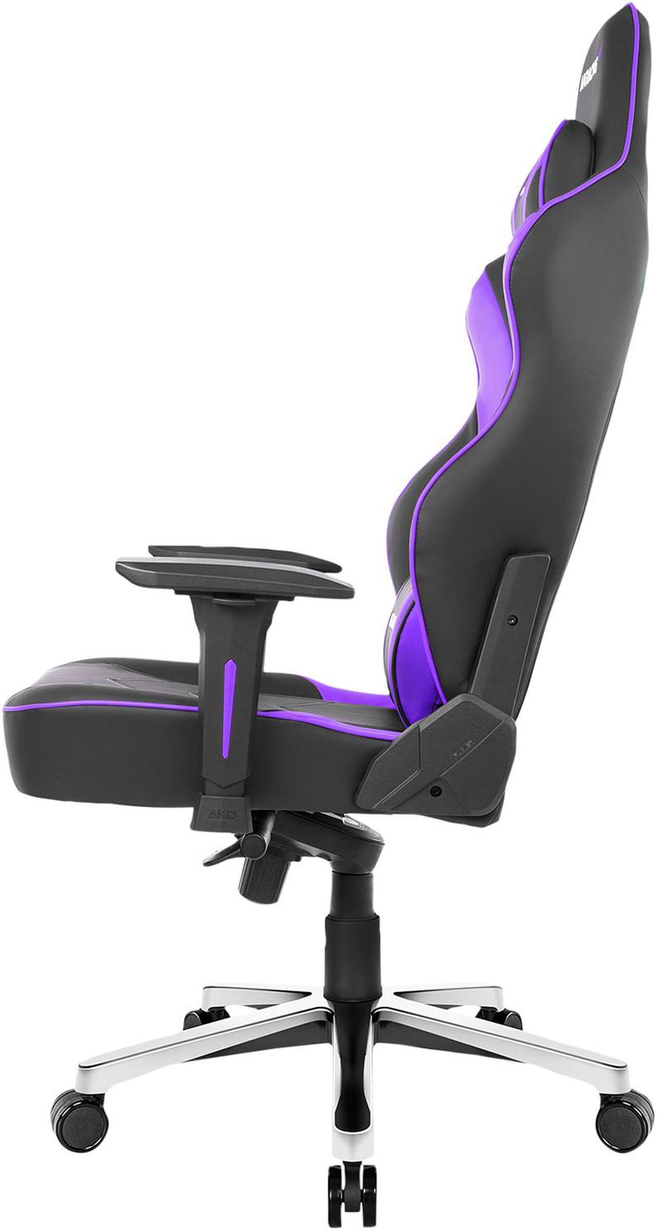 Alt view image 8 of 8 - AKRacing Master Series MAX PU Leather Gaming Chair, 4D Adjustable Armrests, 180 Degrees Recline - Black/Indigo (AK-MAX-BK/IN)