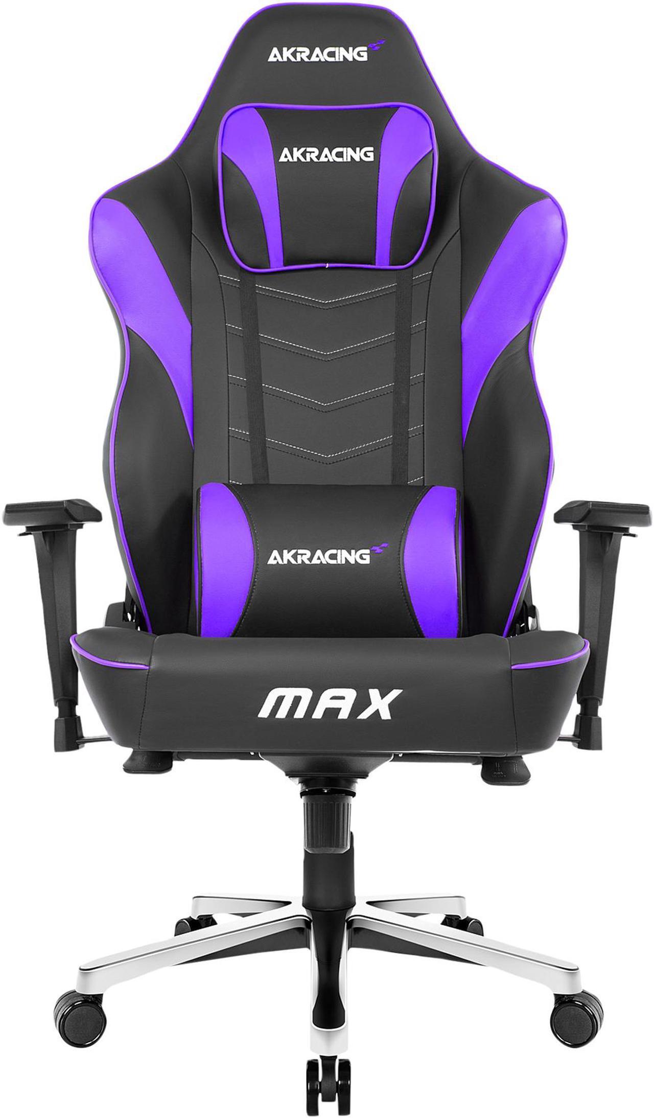 Main image of AKRacing Master Series MAX PU Leather Gaming Chair, 4D Adjustable Armrests, 180 Degrees Recline - Black/Indigo (AK-MAX-BK/IN)