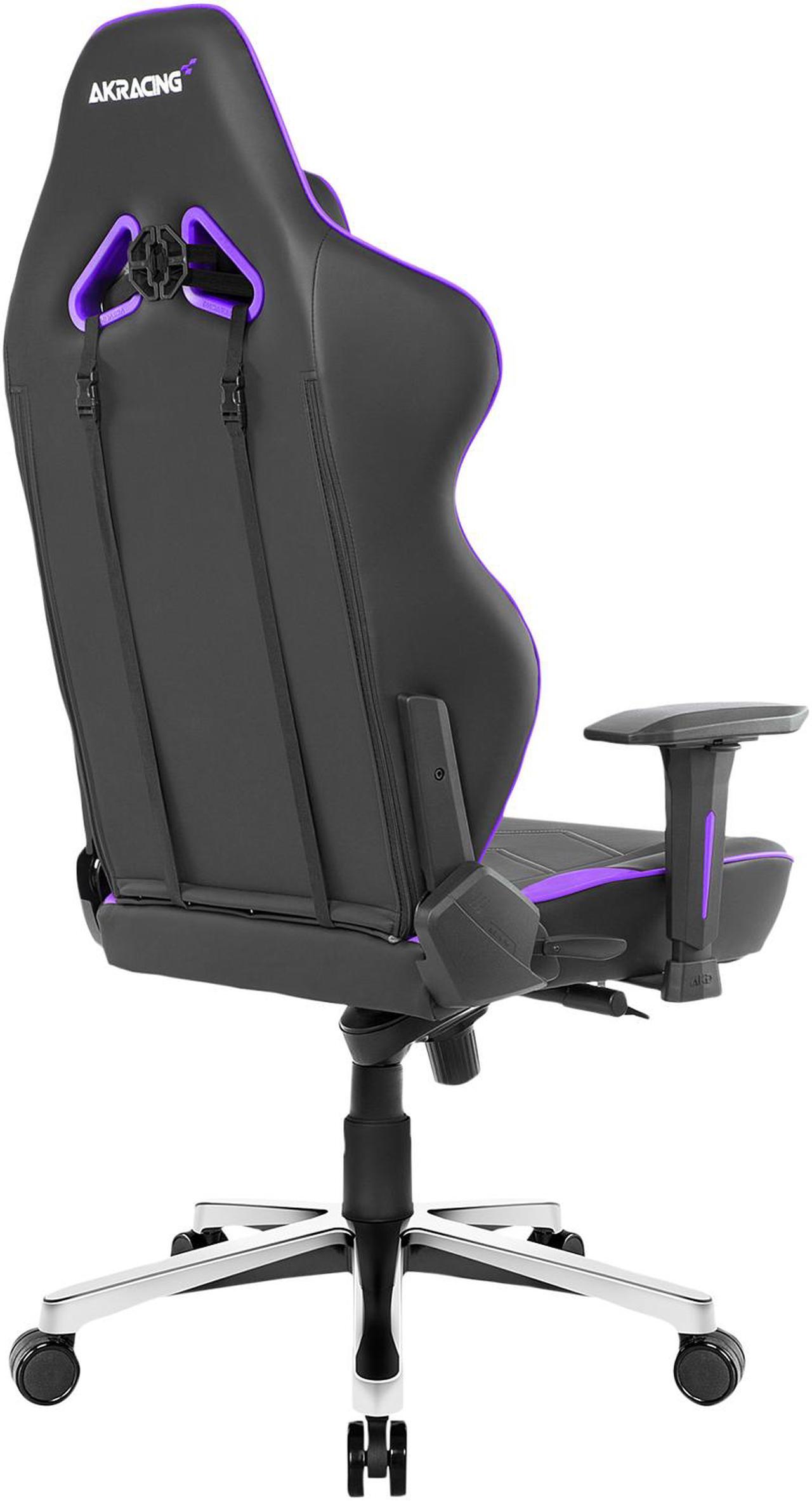 Alt view image 5 of 8 - AKRacing Master Series MAX PU Leather Gaming Chair, 4D Adjustable Armrests, 180 Degrees Recline - Black/Indigo (AK-MAX-BK/IN)